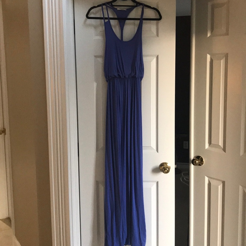 Lush blue/periwinkle racerback maxi dress. XS